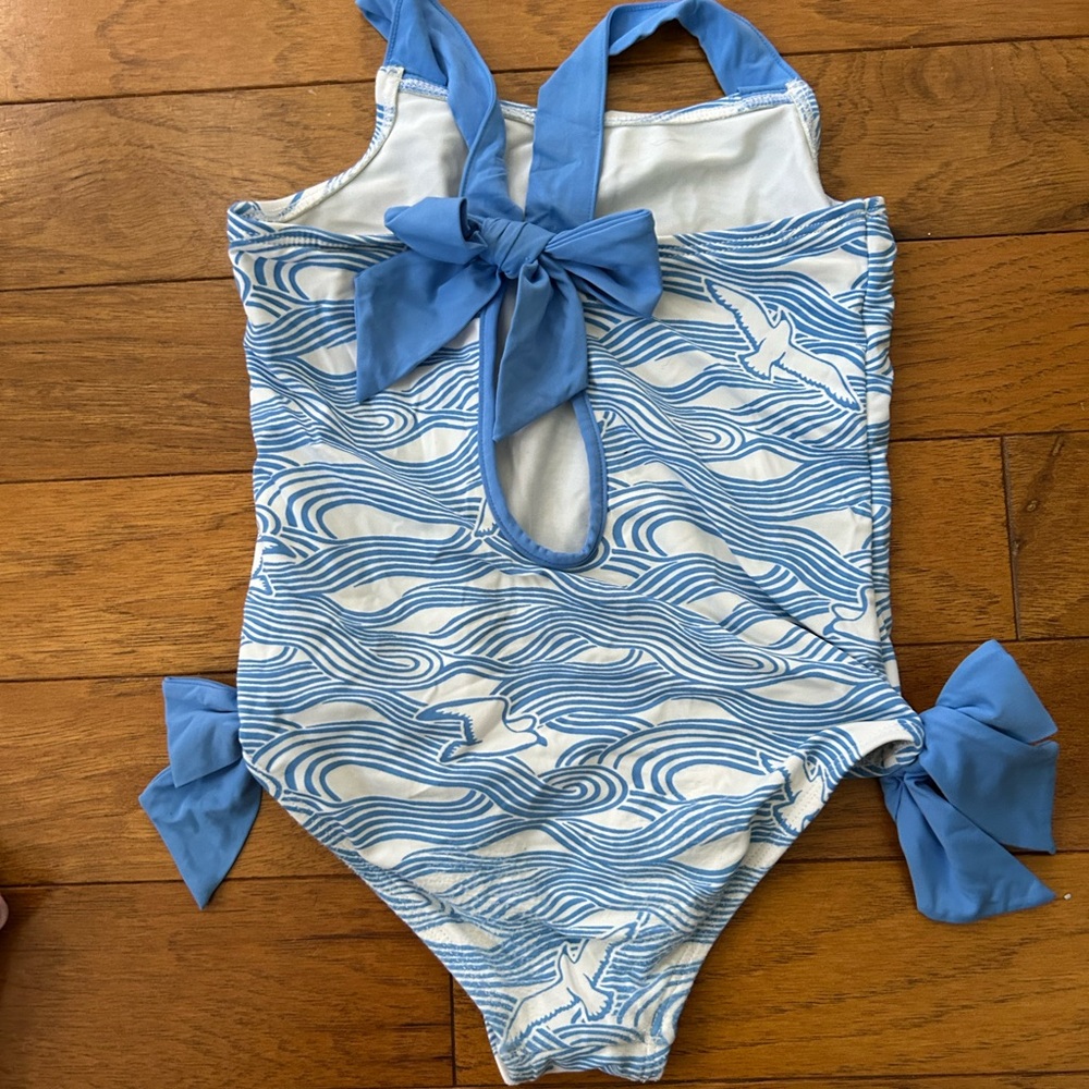 The Beaufort Bonnet Company Blue and White One Piece Swimsuit